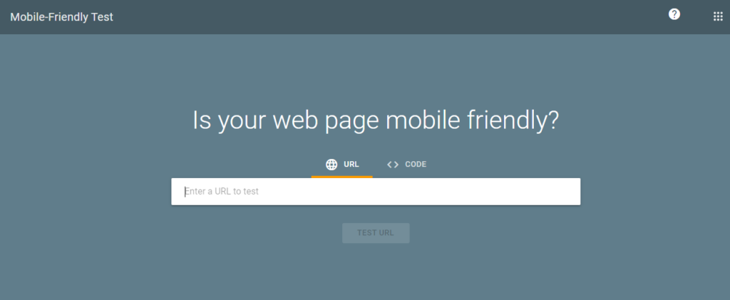mobile friendly test