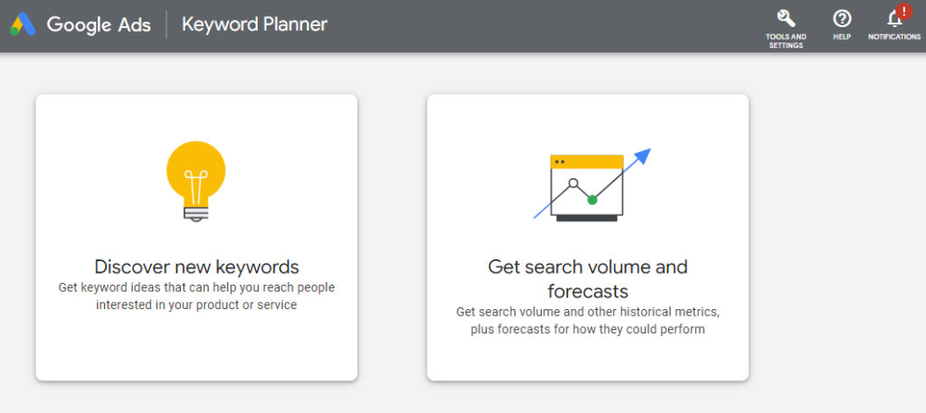 google ads keyword planner