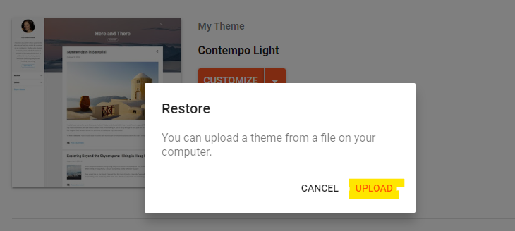blogger custom theme install