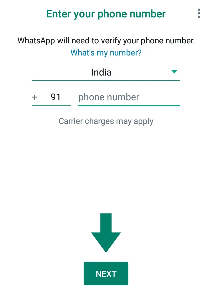 Whatsapp account opening