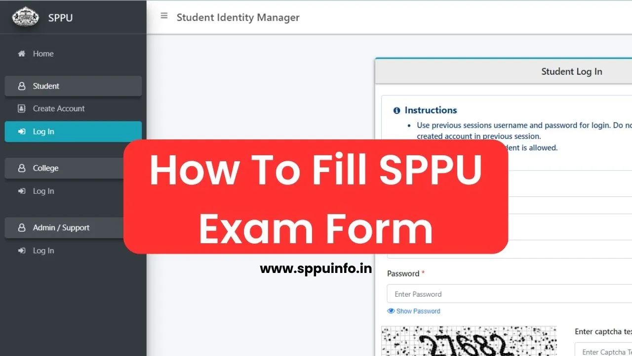 How To Fill SPPU Exam Form