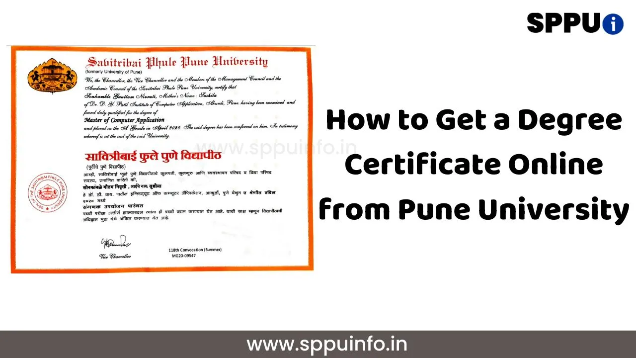 How to Get a Degree Certificate Online from Pune University