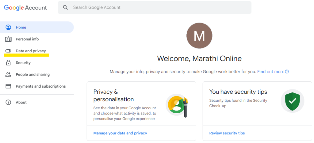 google account delete